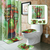 Imperméable salle de bain rideau de douche tapis antidérapant couverture de toilette tapis de bain ensemble décor à la m