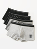 Impression modale pour hommes 4Pcs Ice Silk Respirant Confortable Home Boxers