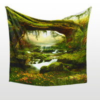 Impression numérique 3D tapisserie paysage couverture suspendue maison salon ornement mural tapisseries accessoires four