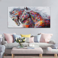 Impression sur toile moderne peintures de chevaux photo peinture murale décor suspendu sans cadre