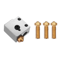 Imprimante 3D 0.6 / 0.8 / 1.0 / 1.2mm Buse Volcano + Kit de partie bloc chauffant pour filament 1.75mm