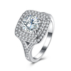 Inalis zircon platine anniversaire cadeau bagues de mariage
