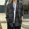 INCERUN Classic Black White Plaid Design Men