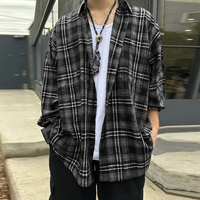 INCERUN Classic Black White Plaid Design Men