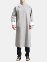 INCERUN Ethnique Vintage Chinois Wing Chun Kung Fu Cheongsam Tunique Robes Robes Longues Tops pour Hommes