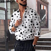 INCERUN Fashion Men Shirt Polka Dot Print Lapel Long Sleeve Casual Button Business Shirts Streetwear Handsome Camisas S-