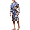 INCERUN hommes pyjamas en satin de soie Kimono peignoir Robe de chambre vêtements de nuit vêtements de détente
