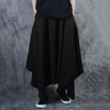 INCERUN Men Black Pant Fashion Casual Loose Fit Irregular Pant Skirt Spring Summer Mens Elastic Black Streetwear Pants