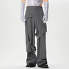 INCERUN Men Deconstructed Design Pants Fashion Comfortable Fabrics Wide Leg Trouser Plus Size