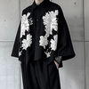 INCERUN Men Flowers Print Loose Fit Long Sleeve Shirts Casual Daily Large Size Lapel Tops for Men S-5XL