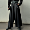 INCERUN Men Pants Solid Color High-waisted Straight-legged Trousers Comfy Button Loose Fit Men