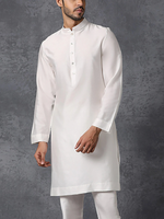 INCERUN Men Robes Long Sleeve Solid Color Long Tops Stand Collar Button Long Shirt with Side Pocket Casual Daily Male Ro