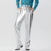 INCERUN Men Shiny Pant with Pockets Party Nightclub Style Pantalons Men