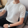INCERUN Men T Shirts Casual Solid Color Tee Summer Comfy Short Sleeve Mens T-shirts Daily Male Clothing Tops