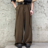 INCERUN Men Wide-leg Solid Color Casual Pants with Pockets Cropped Design Zipper Botton Trousers Plus Size