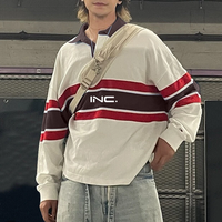 INCERUN Mens Color Block Patchwork Long-Sleeve Sweatshirt Fashion Daily Casual Lapel Top Large Size for Men S-5XL