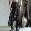 INCERUN Mens Deconstructed Solid Color Layered Pant Fashion Comfortable Elastic Waist Trousers for Men