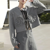 INCERUN Mens Fashion Patchwork Wreath Loop Cut Off Short Long Sleeve Blazer Comfy Casual Solid Color Suit Male Plus Size