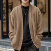 INCERUN Mens Knitted Striped Long Sleeve Cardigan Casual Solid Color Spring Fall Winter Men