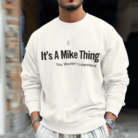 INCERUN Mens Letter Print Long-Sleeve Pullover Fashion Daily Casual Classic Basics Crew Neck Pullover Hoodies for Men La