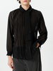 INCERUN Mens Shirt Fashion Black See Through Shirts Long Sleeve Lace Up Bow Knot Black Tops Summer Men Clothing