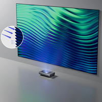 [Include 100 Screen] CASIRIS A6 4K Triple UST Projector with 100 Black Grid Screen Ultra Short Throw 2200 ANSI Lumens