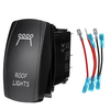 Interrupteur à bascule 12V 24V ON-OFF Double vert LED Barre lumineuse étanche pour bateau de voiture Bus RV