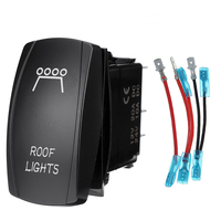 Interrupteur à bascule 12V 24V ON-OFF Double vert LED Barre lumineuse étanche pour bateau de voiture Bus RV
