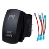 Interrupteur à bascule 12V 24V ON-OFF Dual Blue LED Barre lumineuse étanche pour bateau de voiture Bus RV