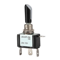 Interrupteur à bascule de réglage de voiture lumière bleue 20A 12V