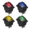 Interrupteur à bascule étanche 12V 16A 6Pin avec lampe momentanée