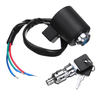 Interrupteur à bobine de clé de contact 3 fils pour Harley Davidson XL FX clé à barillet rond pour Sportster pour Dyna