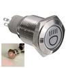 Interrupteur à bouton-poussoir à verrouillage automatique 12V 16mm LED interrupteur pour interrupteur étanche de voiture