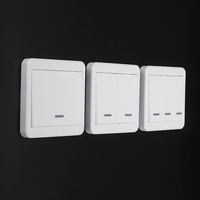 Interrupteur à bouton-poussoir 1/2/3 voies Interrupteur de télécommande 86 Panneau mural 315 MHz sans fil