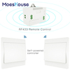 Interrupteur sans fil MoesHouse RF433 n ° Batterie interrupteur déclairage mural à télécommande auto-alimenté aucun