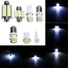 Intérieur de voiture 12v blanc 7pcs LED liseuse kit léger dôme licence plaque côté marque