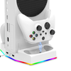 Ipega Xbox Series S Cooling Stand with 2PCS Battery Pack RGB Light Dual Fans Controller Charging Station Dock Base with