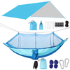 IPRee® 1-2 personnes hamac de camping + moustiquaire maille + housse de bâche de pluie lit de couchage chaise pivotante