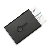 IPRee® Hand Push Card Holder Carte de crédit Boîtier en alliage daluminium Boîte de rangement portable de voyage Ho