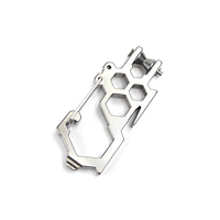 IPRee Outil de boucle EDC multifonctions en forme de D Mousqueton en acier Crochet Outdooors Survival Kit