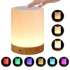 IPRee Touch Lamp LED Night Light for Bedrooms Living Room Portable Table Bedside Lamps Rechargeable Warm White RGB Light