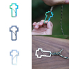 IPRee 3Cr13Steel Professionnel Escalade Croix Croix Mousqueton Porte-clés Équipement Descalade