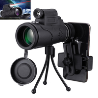 IPRee® MLS-L1 40x60 monoculaire HD optique BAK4 télescope de lampe de poche LED à vision nocturne basse avec support de