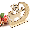 Islam Eid Al-Fitr Ramadan Décorations Lune Moutons Artisanat Mubarak Creux Ornements En Bois Cadeau
