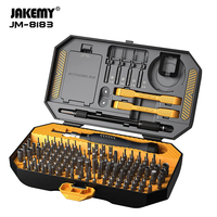 Jakemy 145PCS Precision Screwdriver Set with Comprehensive Repair Kit with 132 CR-V Bits,  Anti-Slip Handle,  Adjustable E