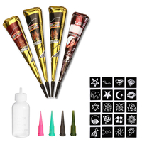 Janolia Skymore Autocollants de pâte de tatouage au henné indien Kit de tatouage temporaire Peinture corporelle Encre Me