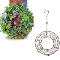 Jardinage Ronde Fer Suspendue Planteur Pot Fleur Pot Fil Couronne Pour Des Plantes Succulentes Décorations