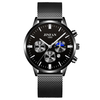 Jassy 11 Couleurs Alliage Hommes Business Montre à Quartz Étanche Lumineux