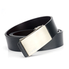 Jassy 110-130cm Ceinture à boucle automatique en cuir véritable décontractée pour hommes avec boîte