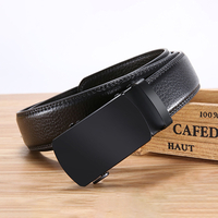 Jassy 120cm Hommes Business Casual Lychee Texturé Faux Cuir Nubuck Boucle Automatique Ceinture